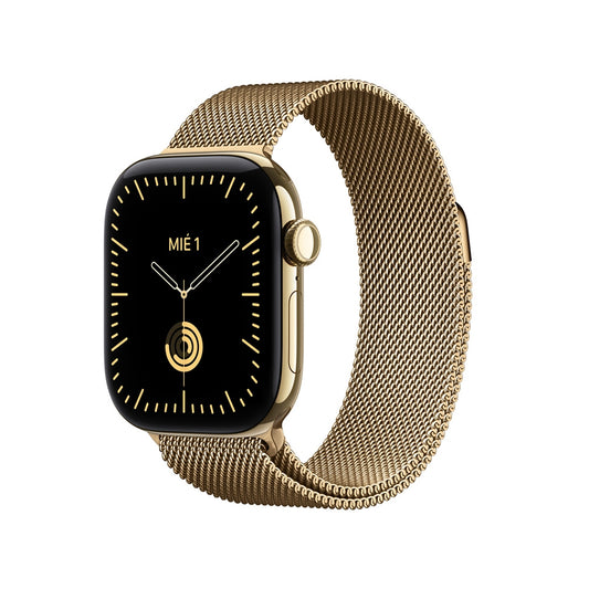 Apple_Watch_Series_12_GPS_Cellular_caja_de_titanio_color_oro_radiante_de_42_mm_correa_estilo_milanes_color_oro_radiante_Imagen_posicion_1_iShop_Colombia