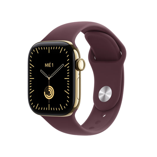 Apple_Watch_Series_12_GPS_Cellular_caja_de_titanio_color_oro_radiante_de_42_mm_correa_deportiva_color_borgona_S_M_Imagen_posicion_1_iShop_Colombia
