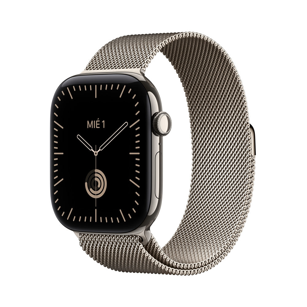 Apple_Watch_Series_12_GPS_Cellular_caja_de_titanio_natural_de_46_mm_correa_estilo_milanes_color_natural_M_L_Imagen_posicion_1_iShop_Colombia