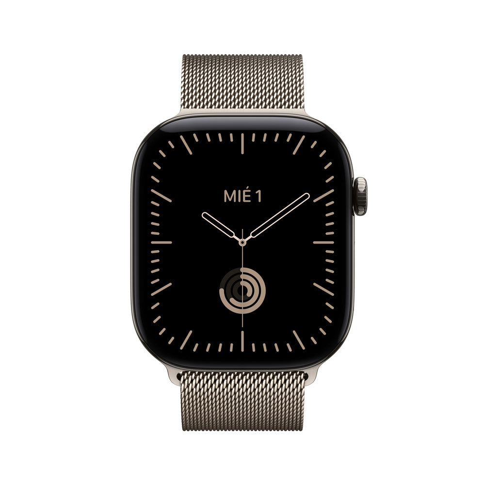 Apple_Watch_Series_12_GPS_Cellular_caja_de_titanio_natural_de_46_mm_correa_estilo_milanes_color_natural_M_L_Imagen_posicion_2_iShop_Colombia