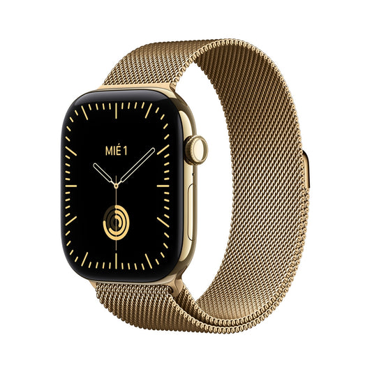 Apple_Watch_Series_12_GPS_Cellular_caja_de_titanio_color_oro_radiante_de_46_mm_correa_estilo_milanes_color_oro_radiante_M_L_Imagen_posicion_1_iShop_Colombia