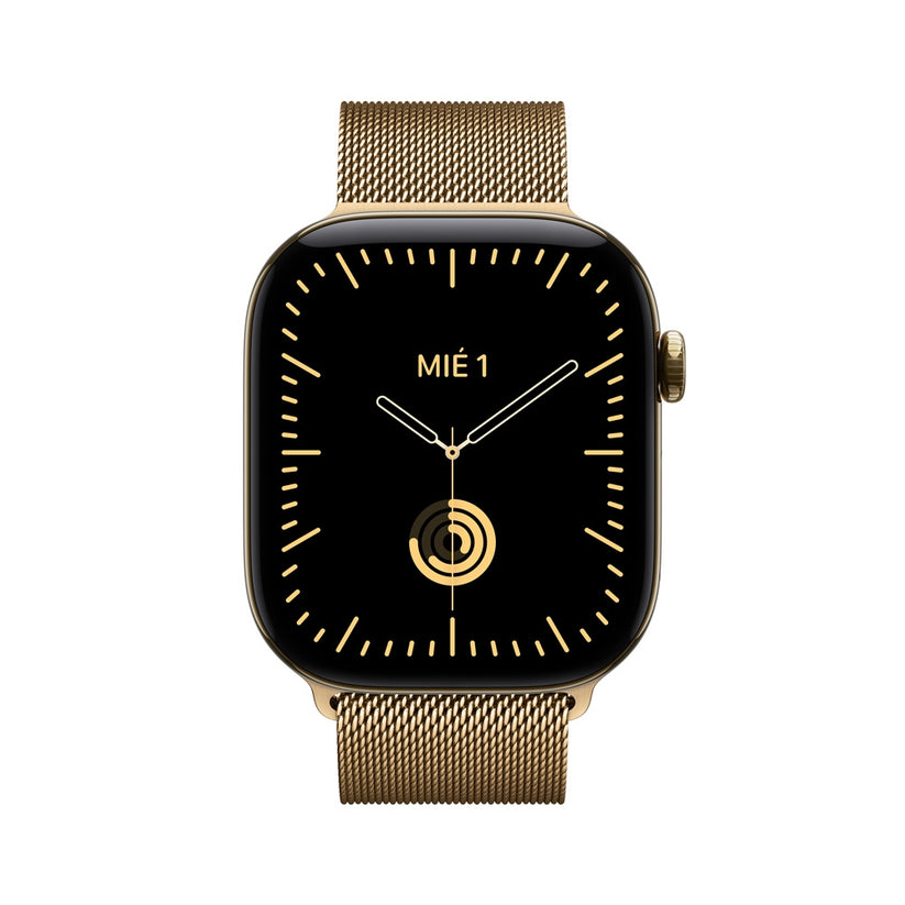 Apple_Watch_Series_12_GPS_Cellular_caja_de_titanio_color_oro_radiante_de_46_mm_correa_estilo_milanes_color_oro_radiante_S_M_Imagen_posicion_2_iShop_Colombia