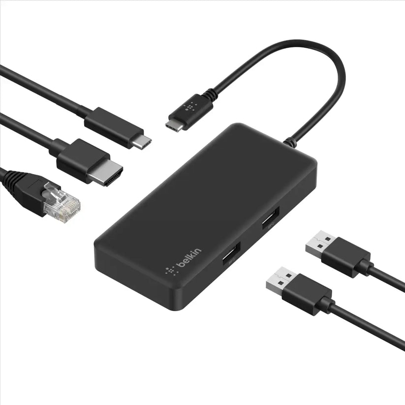 Adaptador Multipuerto Belkin USB-C  5 en 1 - Negro