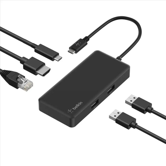 Adaptador Multipuerto Belkin USB-C  5 en 1 - Negro
