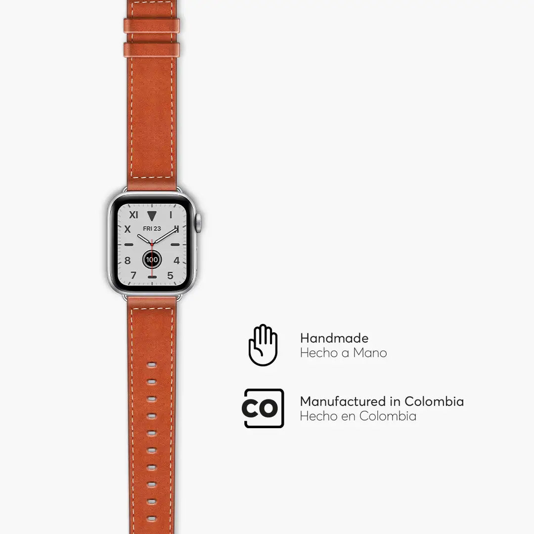 Correa cuero NCO para Apple Watch todas las tallas - Caramelo