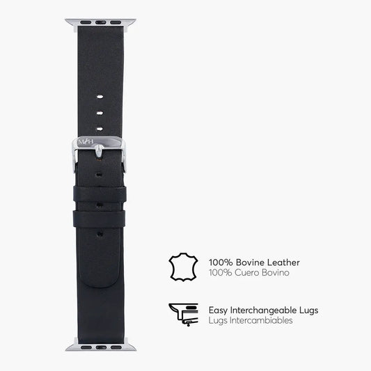 Correa cuero NCO para Apple Watch todas las tallas - Negro