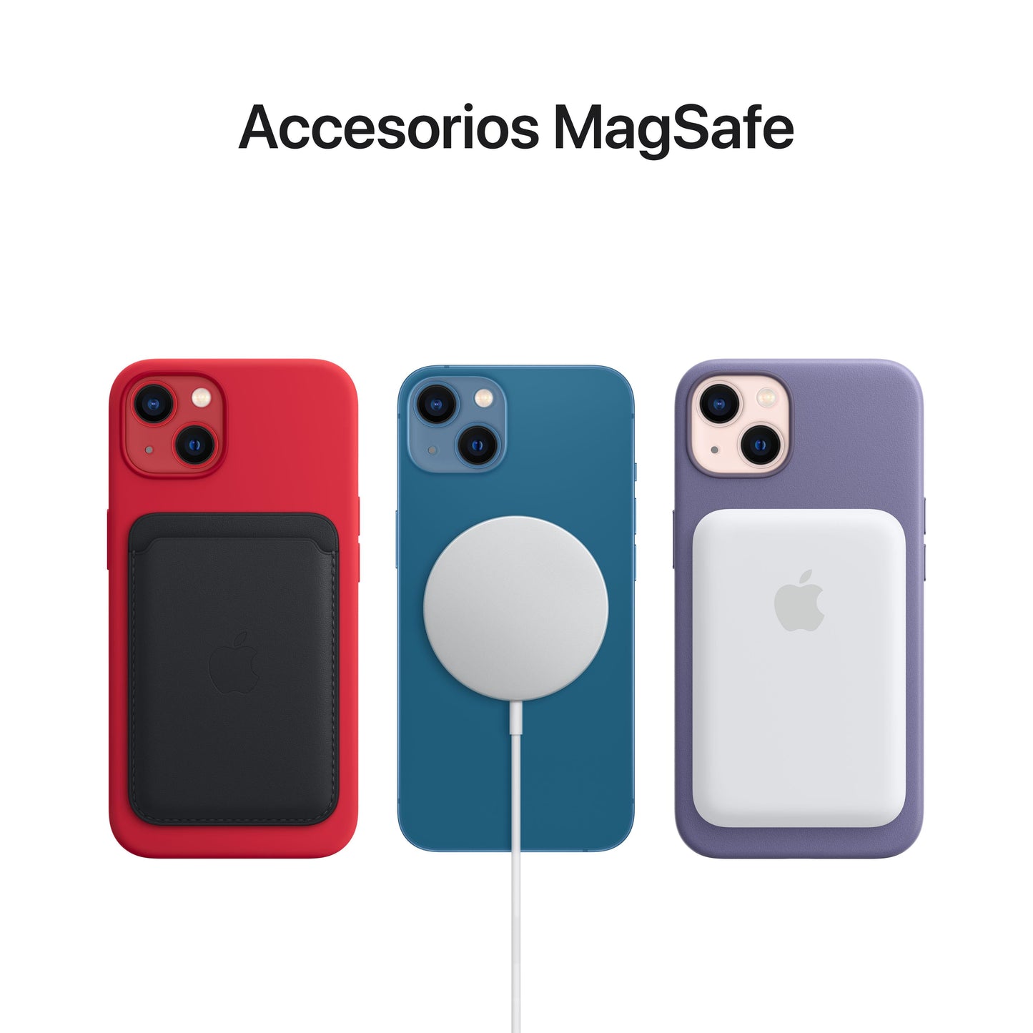 Estuche de cuero con MagSafe para el iPhone 13 - Glicinia