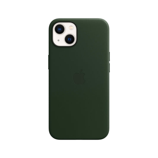 Funda de piel con MagSafe para el iPhone 13 - Verde secuoya