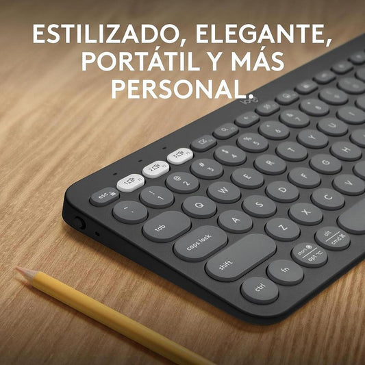 Teclado Bluetooth Multidispositivo Logitech Pebble Keys 2 K380s - Grafito