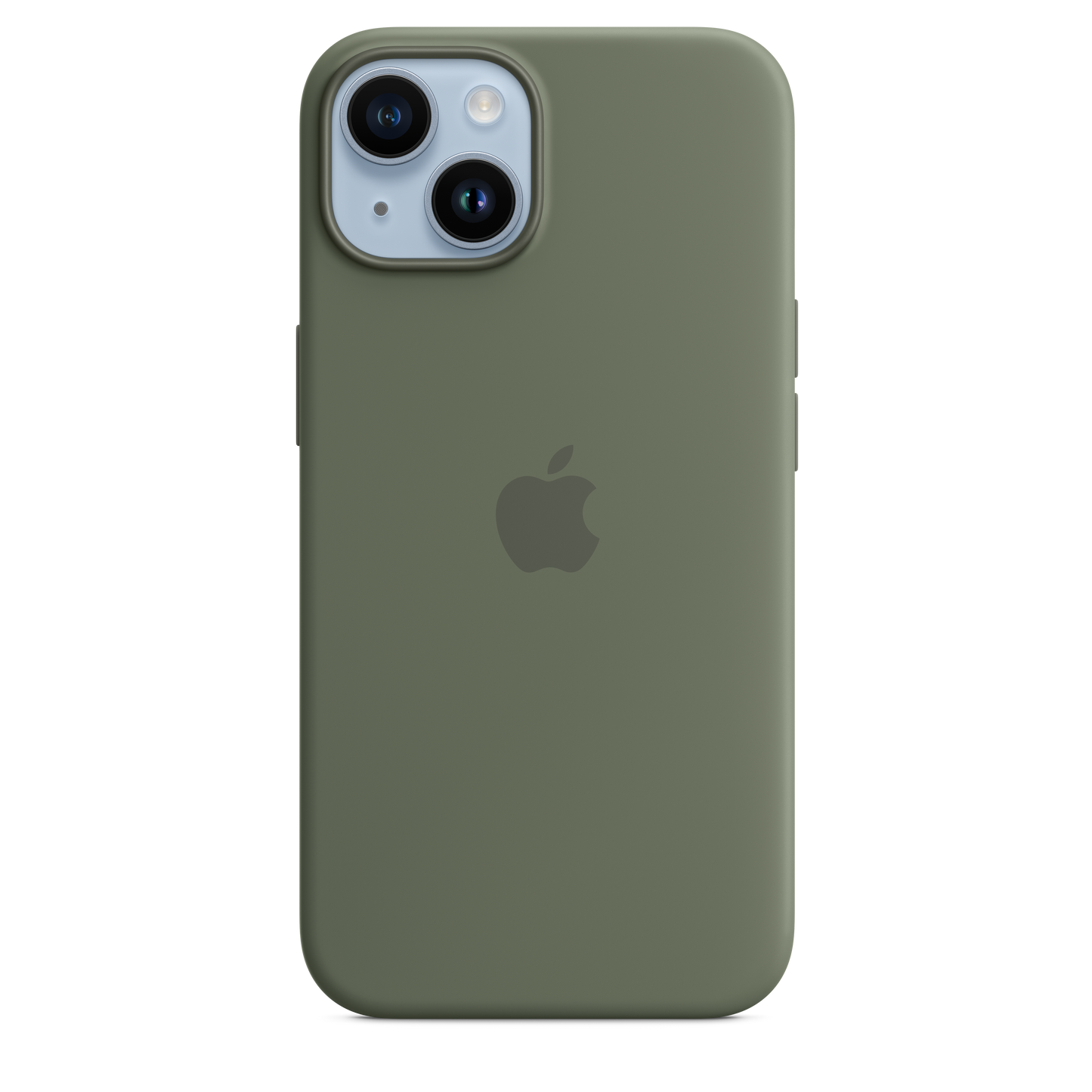 Funda de silicona con MagSafe para el iPhone 14 - Verde oliva