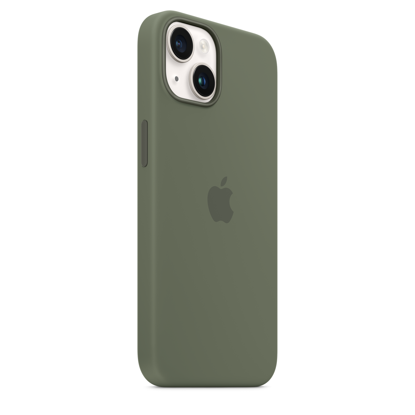 Funda de silicona con MagSafe para el iPhone 14 - Verde oliva