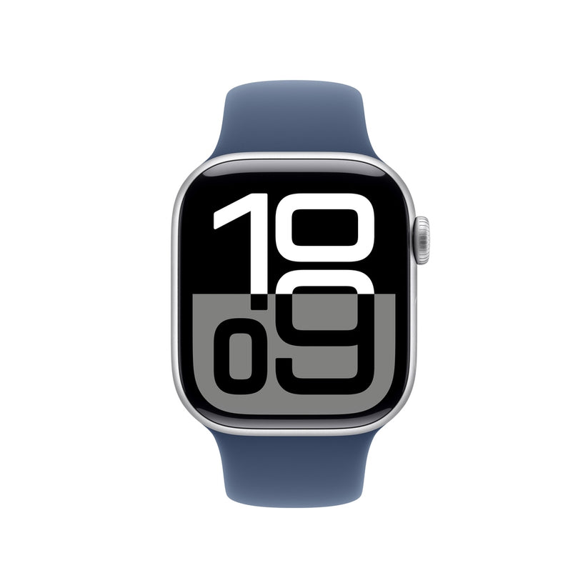 Apple_Watch_Series_10_GPS_Caja_de_aluminio_color_plata_de_42 mm_Correa_deportiva_azul_denim_S/M_Imagen_posicion_2_iShop_Colombia