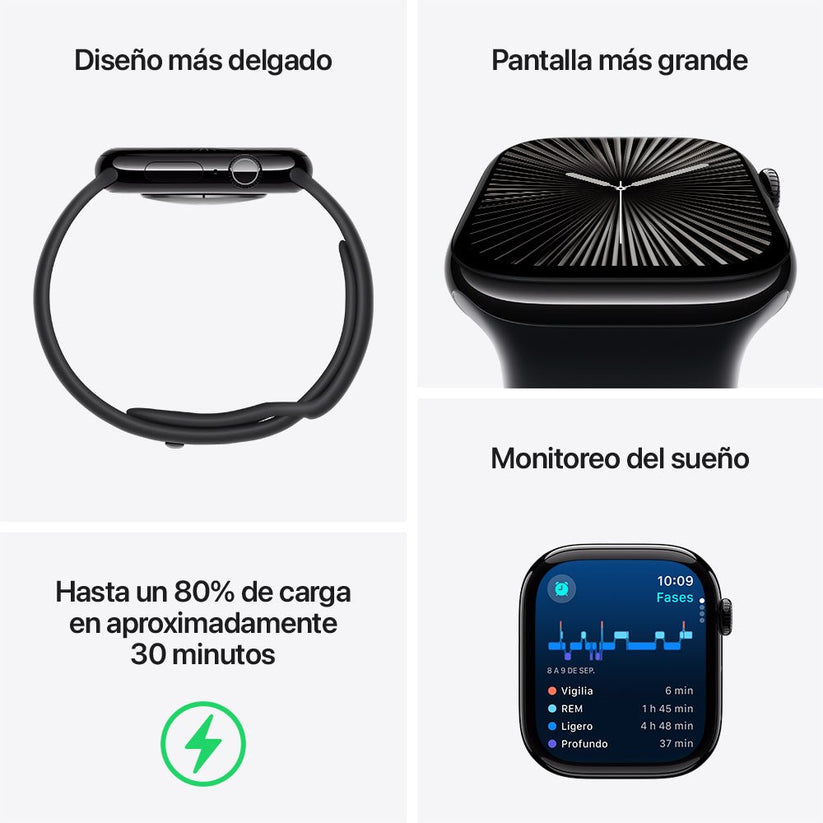 Apple_Watch_Series 10_GPS_Caja_de_aluminio_color_plata_de_46 mm_Correa_deportiva_azul_denim_M/L_Imagen_posicion_3_iShop_Colombia