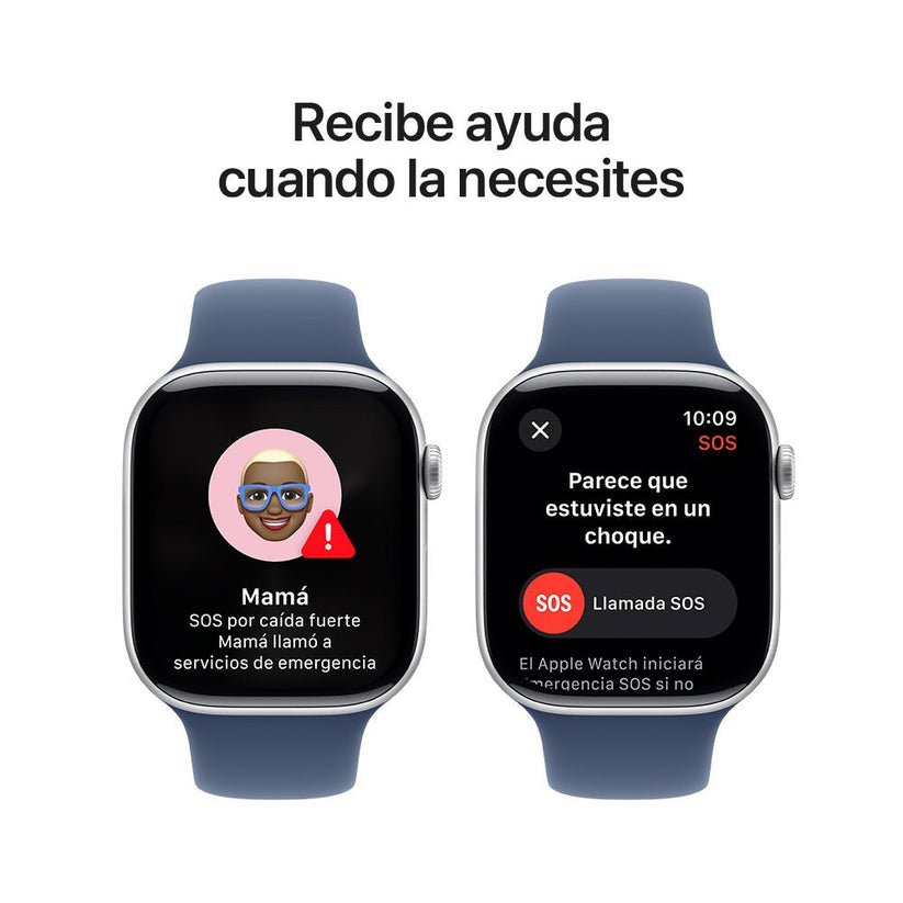 Apple_Watch_Series 10_GPS_Caja_de_aluminio_color_plata_de_46 mm_Correa_deportiva_azul_denim_M/L_Imagen_posicion_6_iShop_Colombia
