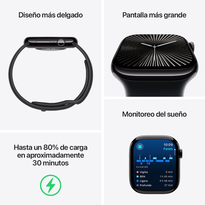 Apple_Watch_Series_10_GPS_Caja_de_aluminio_negro_azabache_de_46 mm_Correa_deportiva_negra_M/L_Imagen_posicion_3_iShop_Colombia