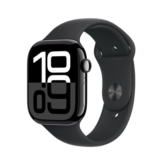 Apple_Watch_Series_10_GPS_Caja_de_aluminio_negro_azabache_de_46 mm_Correa_deportiva_negra_M/L_Imagen_posicion_1_iShop_Colombia