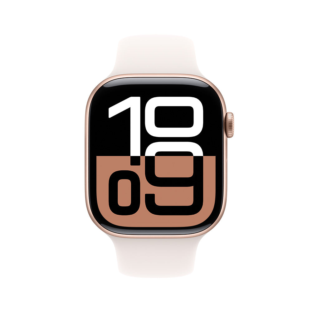 Apple_Watch_Series 10_GPS_Caja_de_aluminio_color_oro_rosa_de_46 mm_Correa_deportiva_rosa_rubor_M/L_Imagen_posicion_2_iShop_Colombia