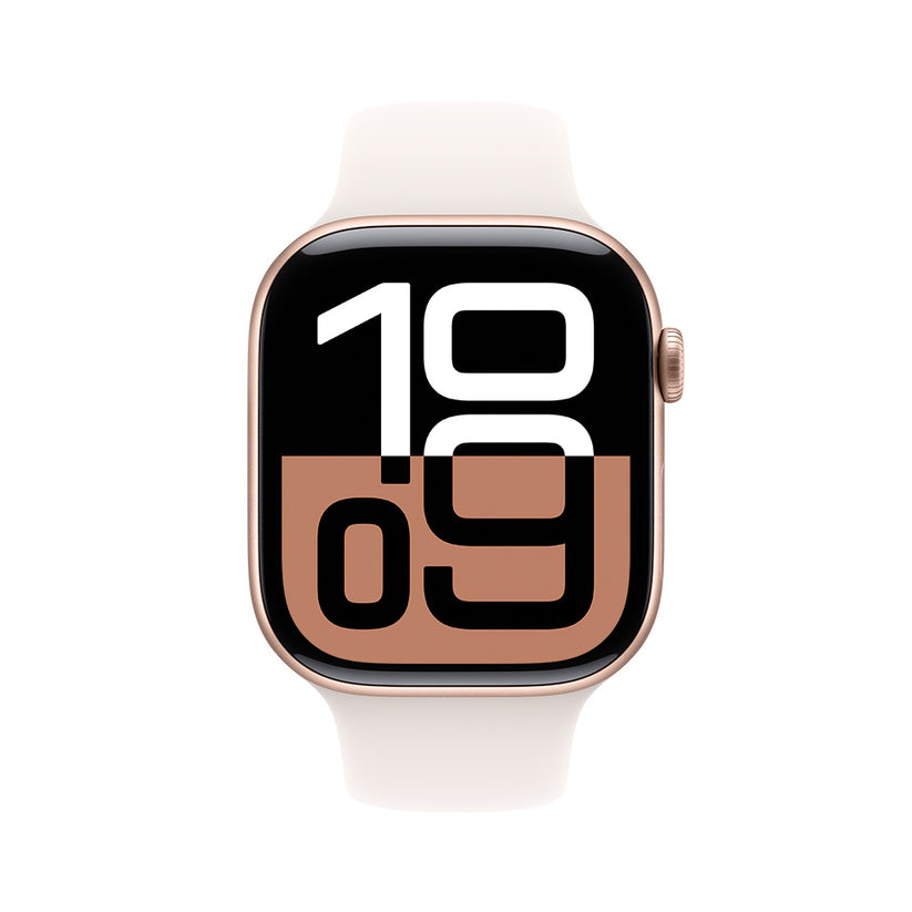 Apple_Watch_Series 10_GPS_Caja_de_aluminio_color_oro_rosa_de_46 mm_Correa_deportiva_rosa_rubor_M/L_Imagen_posicion_2_iShop_Colombia