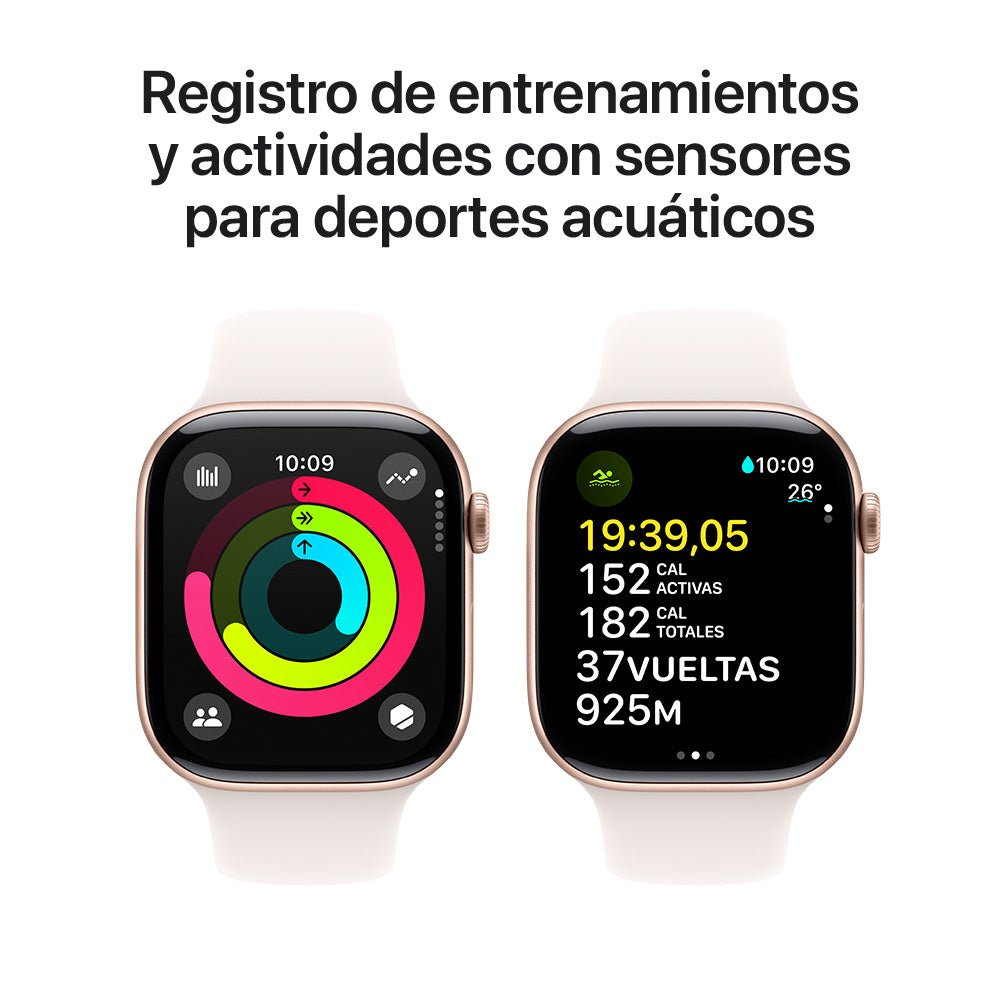 Apple_Watch_Series 10_GPS_Caja_de_aluminio_color_oro_rosa_de_46 mm_Correa_deportiva_rosa_rubor_M/L_Imagen_posicion_4_iShop_Colombia