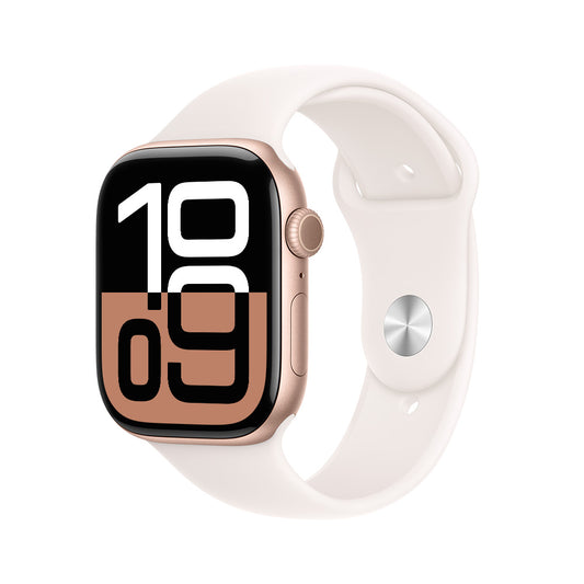 Apple_Watch_Series 10_GPS_Caja_de_aluminio_color_oro_rosa_de_46 mm_Correa_deportiva_rosa_rubor_M/L_Imagen_posicion_1_iShop_Colombia