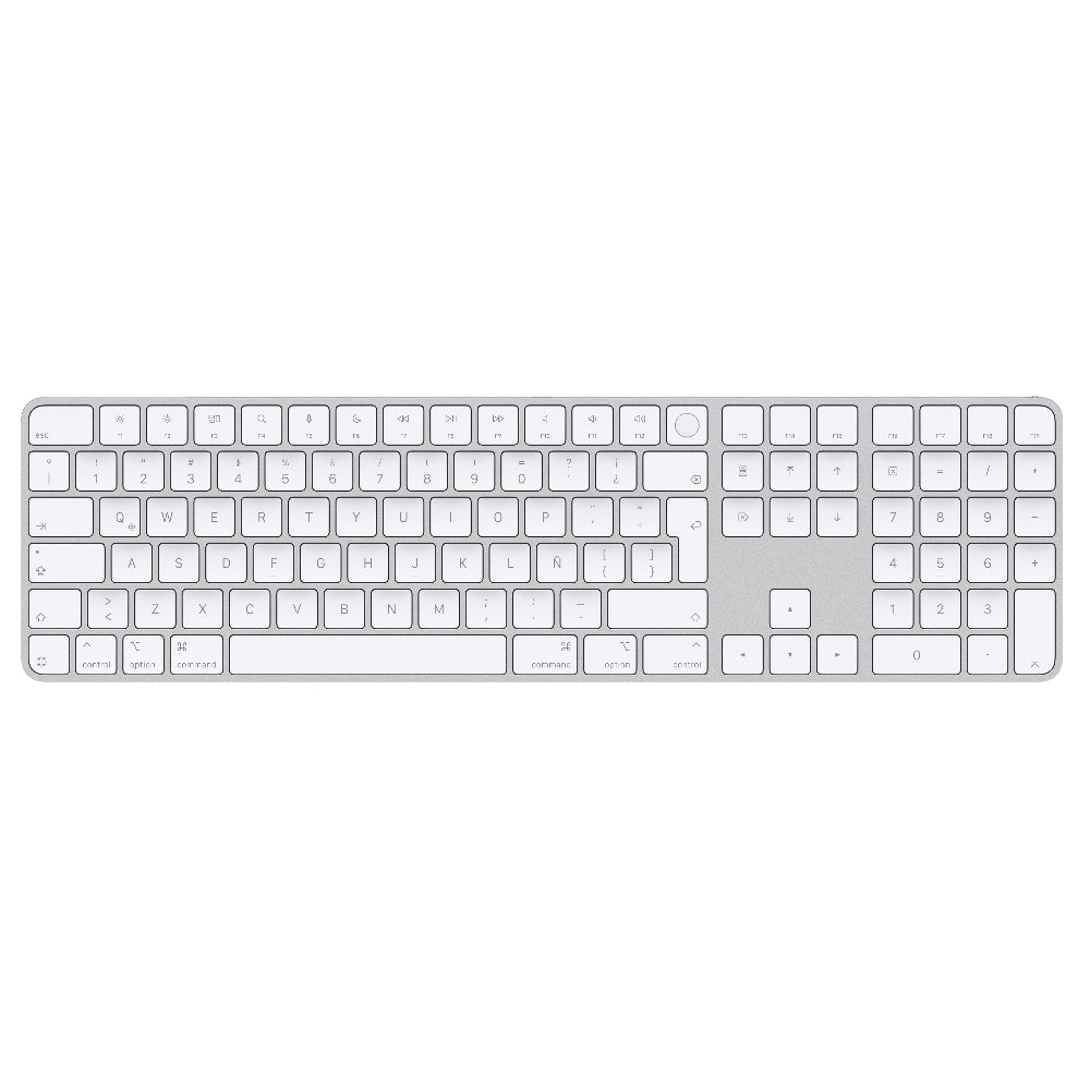 Magic_Keyboard_Apple_Touch_ID_modelos_Mac_con_Apple_Silicon_Español_(Latinoamerica)_Teclas_blancas_imagen_posicion_1_iShop_Colombia