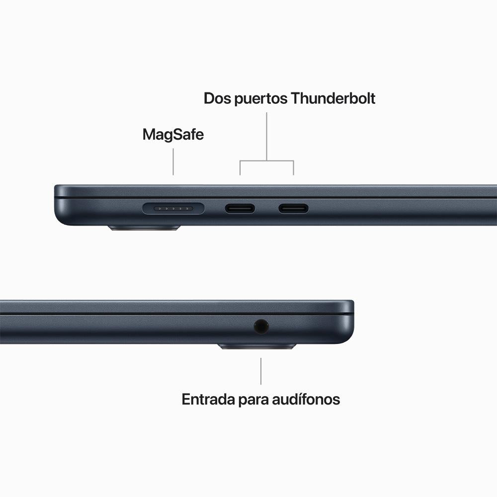 MacBook Air de 15 pulgadas: Chip M2 de Apple con CPU de ocho núcleos y GPU de diez núcleos, 512 GB SSD - Azul medianoche