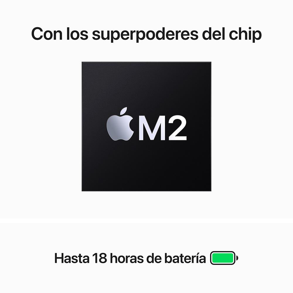 MacBook Air de 15 pulgadas: Chip M2 de Apple con CPU de ocho núcleos y GPU de diez núcleos, 256 GB SSD - Blanco estrella