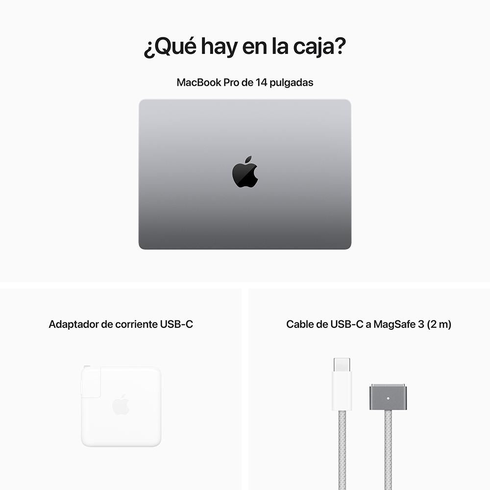 MacBook Pro de 14 pulgadas: Chip M2 Pro de Apple con CPU de 10 núcleos y GPU de 16 núcleos, 512 GB SSD - Gris espacial