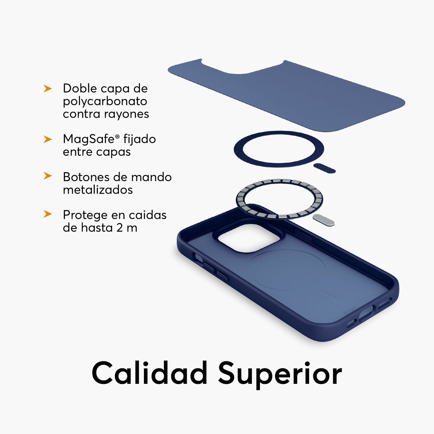 Case NCO SafeCase Lite para iPhone 15 Pro Max con MagSafe - Azul