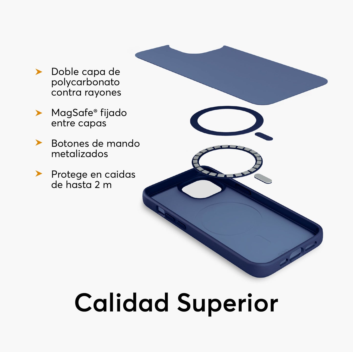 Case NCO SafeCase Lite para iPhone 15 con MagSafe - Azul