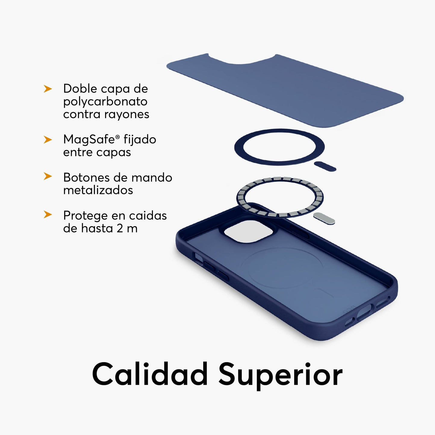 Case NCO SafeCase Lite para iPhone 15 Plus con MagSafe - Azul