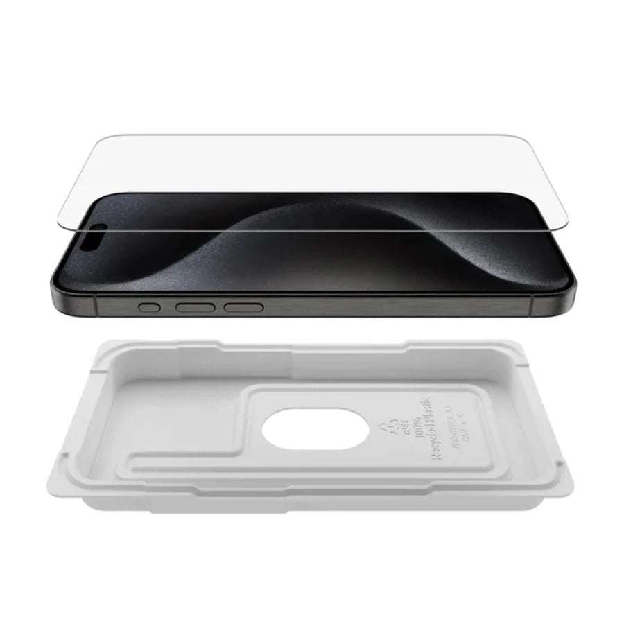 Protector de Pantalla Belkin SFP UltraGlass 2 Antimicrobial para iPhone 15 Pro Max - Transparente