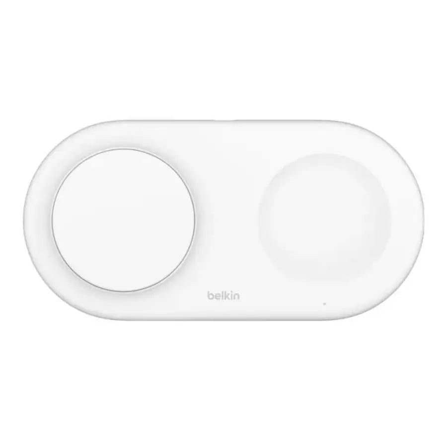 Base de Carga Magnética Belkin 2 en 1 Qi2 15W - Blanco