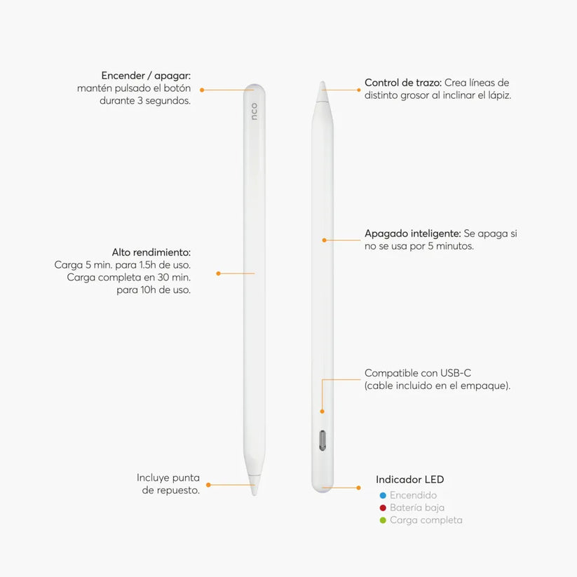 Lapiz_optico_NCO_Stylus_SmartPen_con_punta_Blanco_Imagen_posicion_2_iShop_Colombia