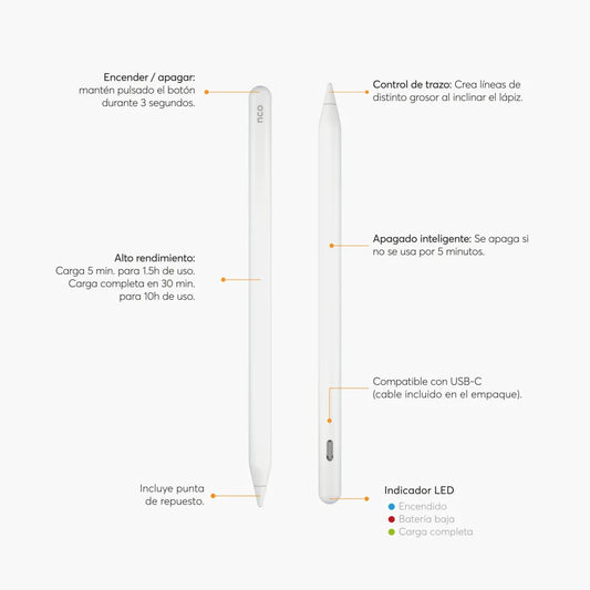 Lapiz_optico_NCO_Stylus_SmartPen_con_punta_Blanco_Imagen_posicion_2_iShop_Colombia