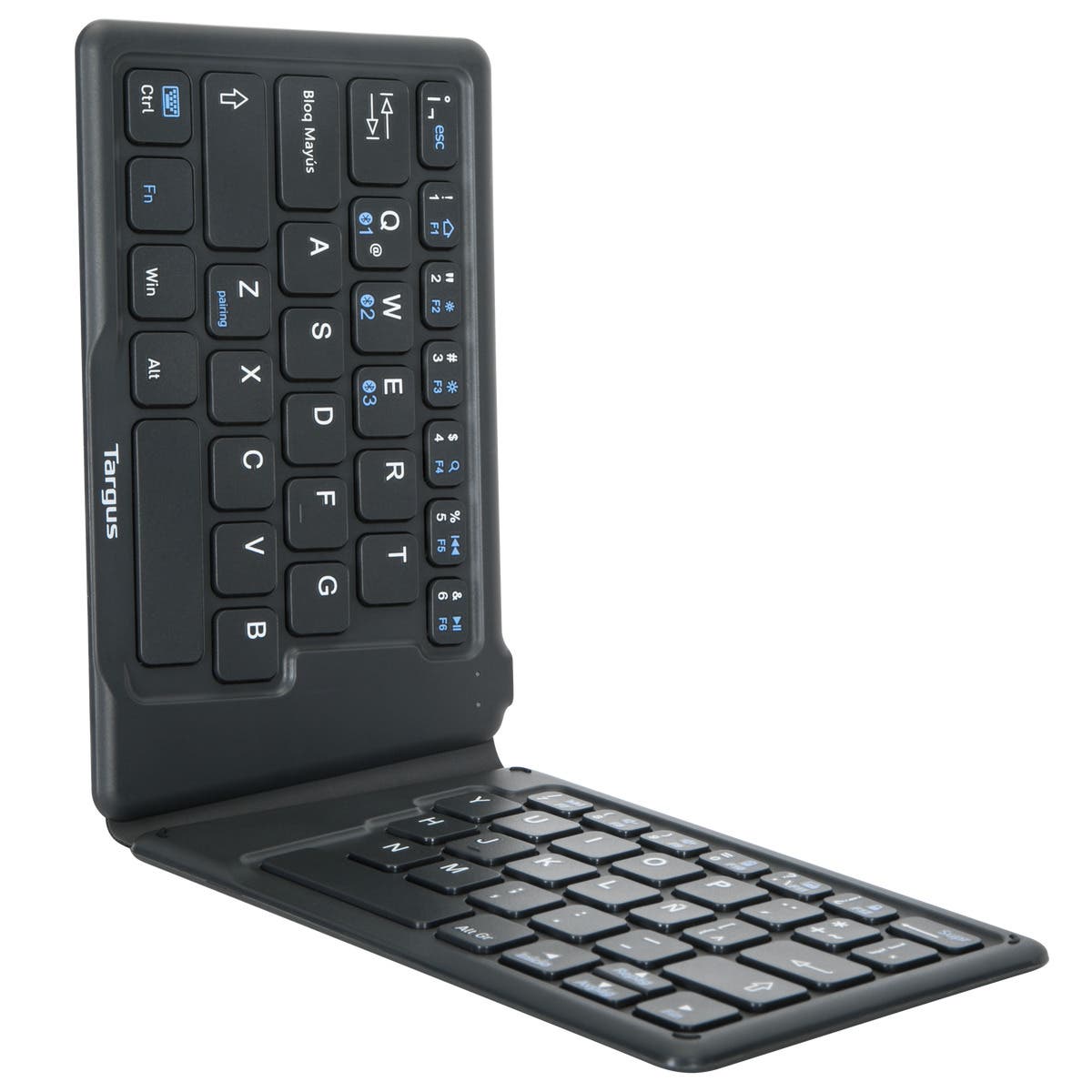 Teclado Targus Plegable Ergonómico Bluetooth Antimicrobial - Español - Negro