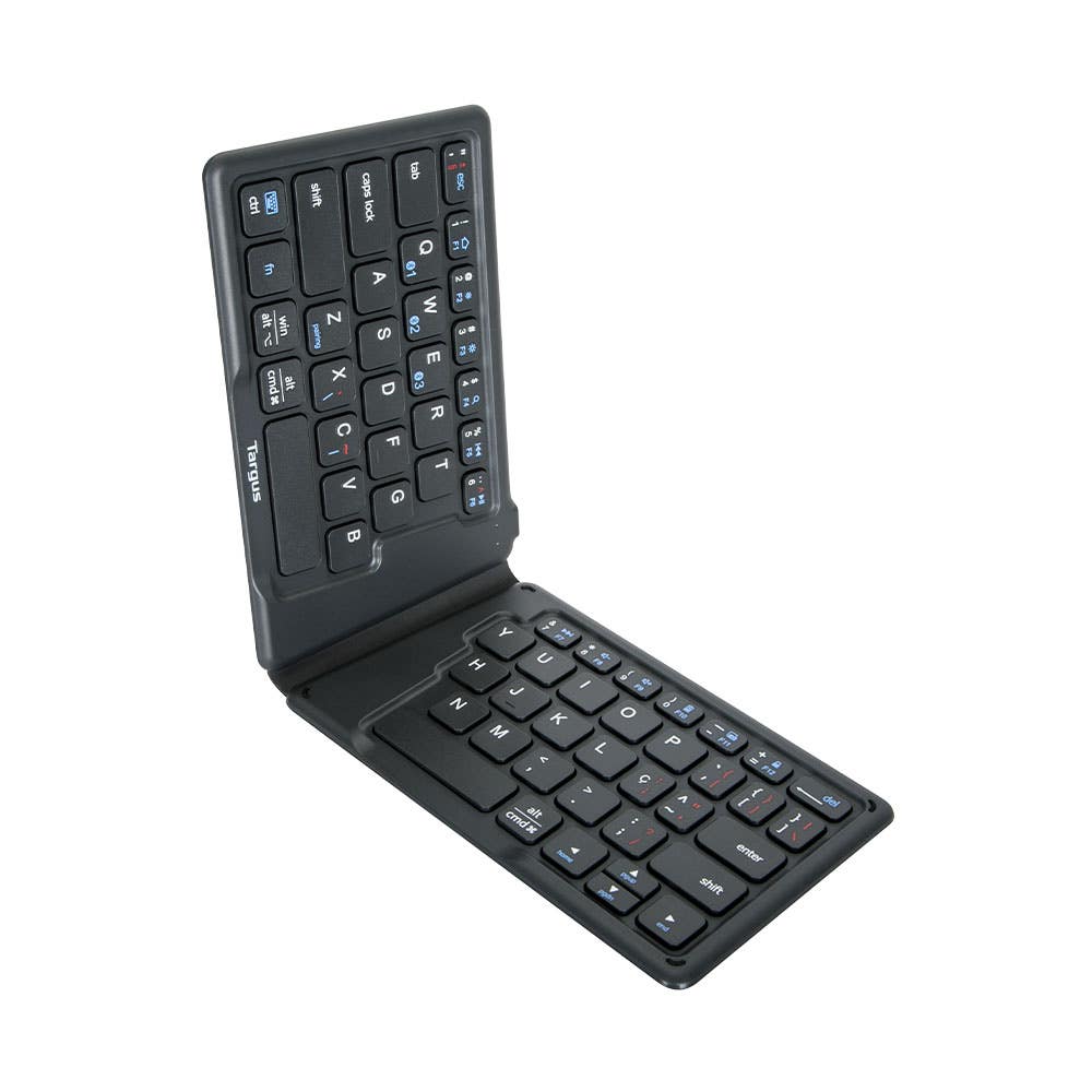 Teclado Targus plegable ergonómico Bluetooth antimicrobial - Negro