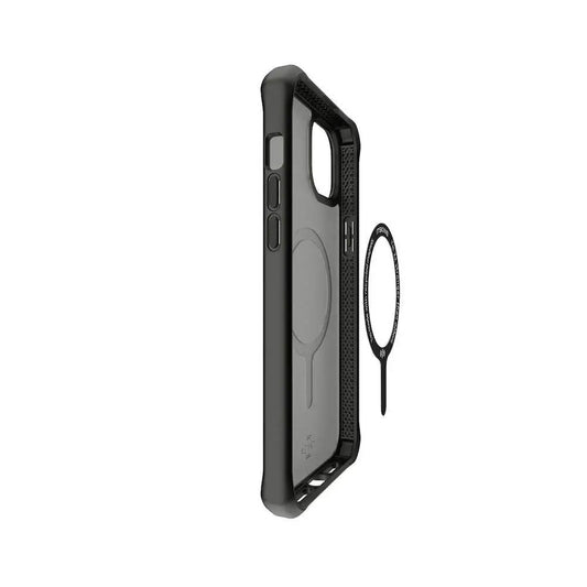 ItSkins Case Hybrid R Stand con MagSafe para iPhone 15/14 - Negro