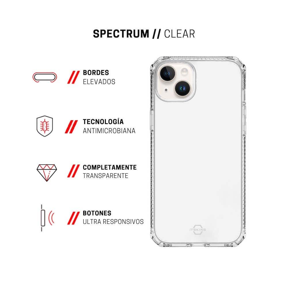 ItSkins Case Spectrum R Clear para iPhone 15/14 - Transparente