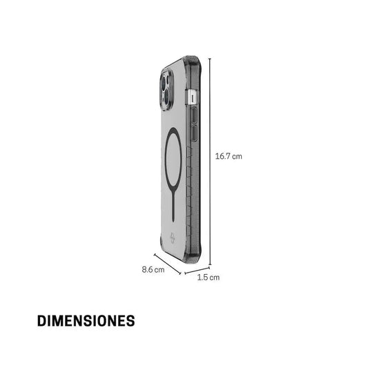 ItSkins Case Supreme R Clear con MagSafe para iPhone 15 Plus - Grafito