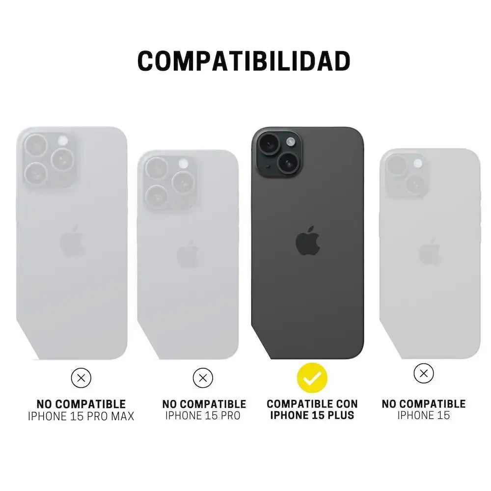 ItSkins Case Supreme R Clear con MagSafe para iPhone 15 Plus - Grafito