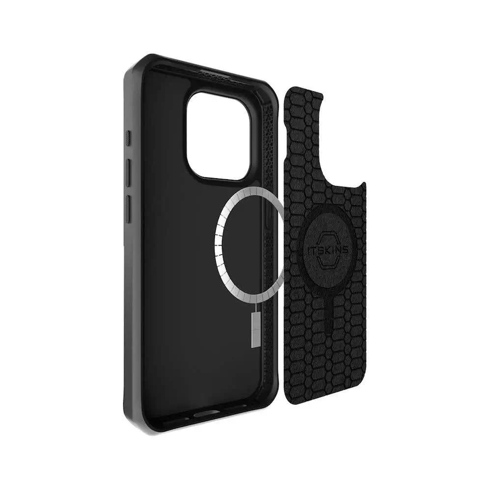 ItSkins Case Ballistic R Nylon con MagSafe para iPhone 15 Pro - Negro