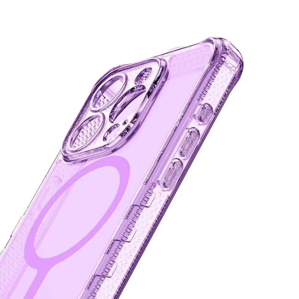 ItSkins Case Supreme R Clear con MagSafe para iPhone 15 Pro - Morado