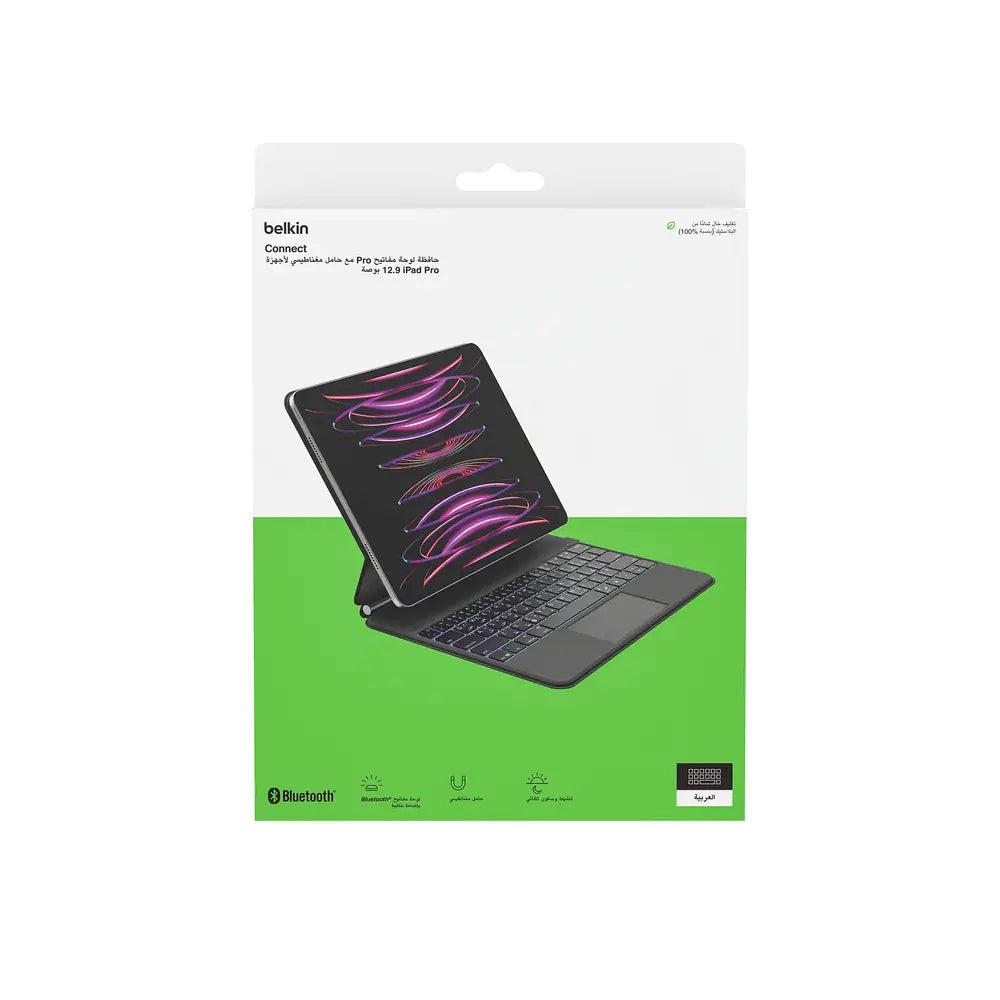 Teclado Belkin ProKeys con stand magnético para iPad Pro 13 - Negro