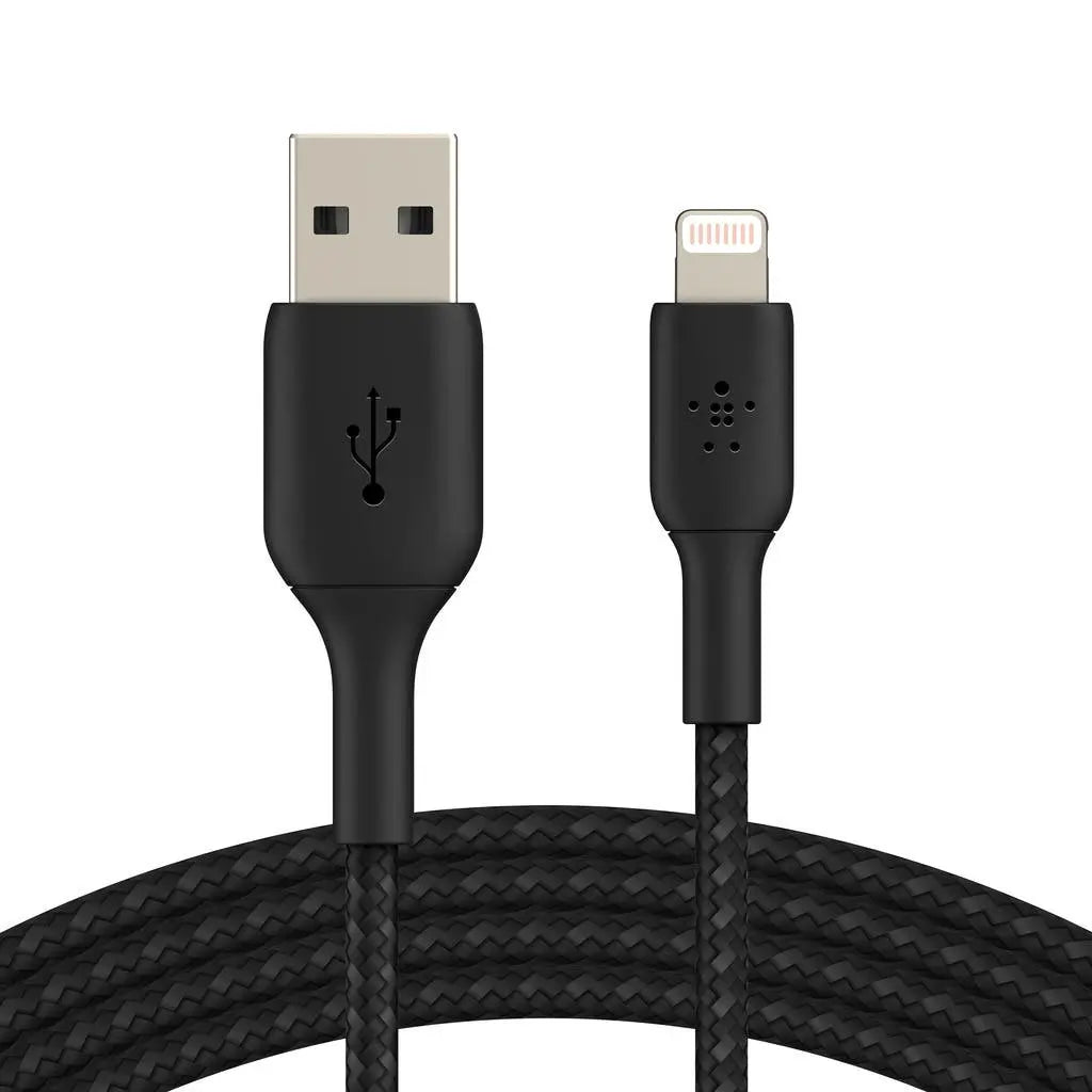 Cable Belkin BoostCharge trenzado USB-A a Lightning 1m - Negro