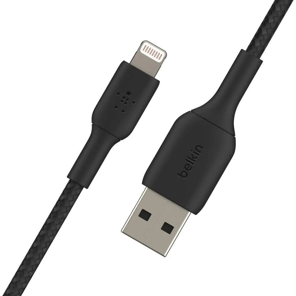 Cable Belkin BoostCharge trenzado USB-A a Lightning 1m - Negro