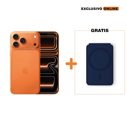 iPhone 17 Pro Max - 256GB - Naranja Cósmico + GRATIS Tarjetero MagSafe NCO - Azul
