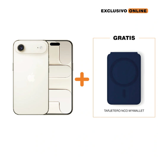 iPhone Air - 256GB - Oro Claro + GRATIS Tarjetero MagSafe NCO - Azul