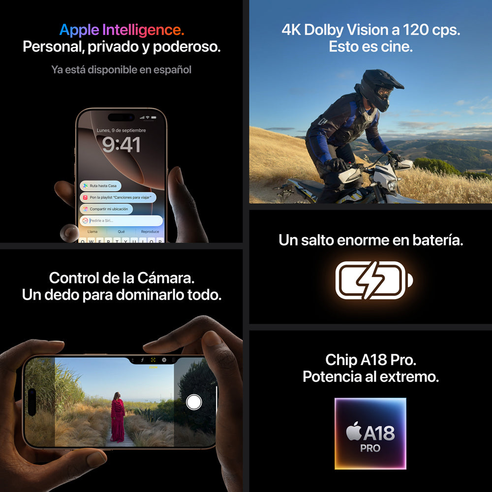 iPhone 16 Pro 128 GB Titanio natural