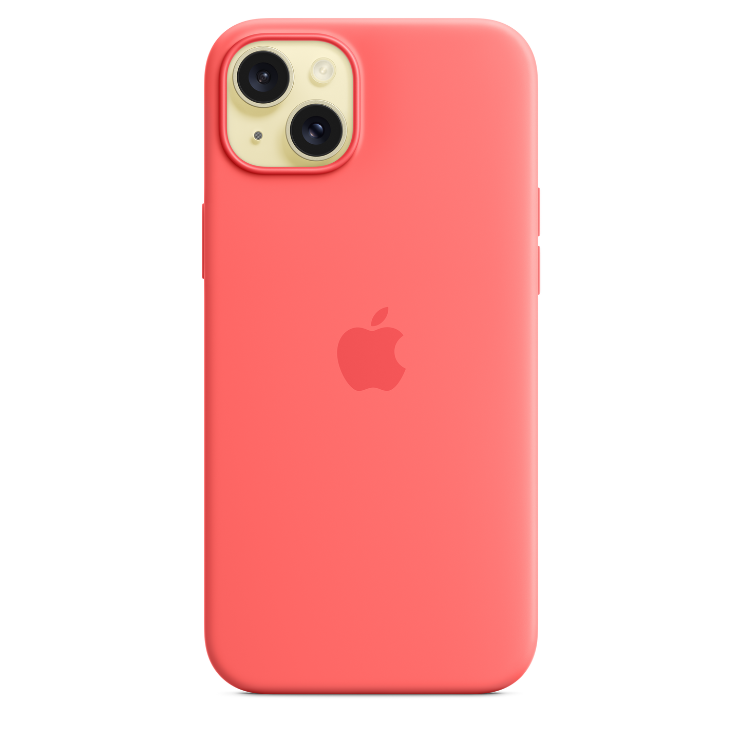 Funda de silicón con MagSafe para el iPhone 15 Plus - Color guayaba